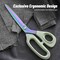Premium Fabric Scissors Heavy Duty Multi-Purpose Titanium Coated Stainless Steel Leather Sewing Tailor's Scissors with Comfortable Handles, Craft Clothing shears